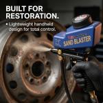 LE LEMATEC Sand Blaster Gun Kit – Portable Sandblaster for Air Compressor – Rust Removal & Glass Etching – Gravity Feed & Siphon Modes – AS118-2C