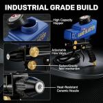 LE LEMATEC Sand Blaster Gun Kit – Portable Sandblaster for Air Compressor – Rust Removal & Glass Etching – Gravity Feed & Siphon Modes – AS118-2C