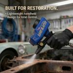 LE LEMATEC Portable Sand Blaster Gun Pro Kit (Pistola de Arena) - Premium Rust & Paint Removal for Auto, Patio & Furniture Restoration - Ceramic Nozzle - Optimized for 90 PSI 4 CFM Compressors