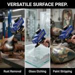 LE LEMATEC Portable Sand Blaster Gun Pro Kit (Pistola de Arena) - Premium Rust & Paint Removal for Auto, Patio & Furniture Restoration - Ceramic Nozzle - Optimized for 90 PSI 4 CFM Compressors