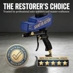 LE LEMATEC Portable Sand Blaster Gun Pro Kit (Pistola de Arena) - Premium Rust & Paint Removal for Auto, Patio & Furniture Restoration - Ceramic Nozzle - Optimized for 90 PSI 4 CFM Compressors