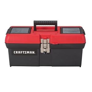 Lockable CRAFTSMAN 16-Inch Tool Box, Red/Black