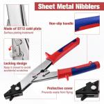 GOLD DEER 10Inch Sheet Metal Nibblers,Nibbler Shears,Hand Nibbler for Flat Sheet Metal,Ergonomic Handle,Locking Design for Household Industrial