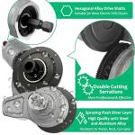 Upgraded Metal Sheet Cutter,Electric Drill Plate Cutter,Metal Nibbler Drill Attachment with Adapter,Electric Drill Shears Attachment Cutter Nibbler for Cutting Iron,Aluminum (Black)