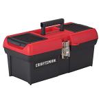 Lockable CRAFTSMAN 16-Inch Tool Box, Red/Black