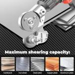 Titanium Drill Nibbler Sheet Metal Cutting Tool, Sheet Metal Cutter Drill Attachment, Electric Drill Shears Attachment Cutter Nibbler, for Cutting Iron, Steel, Copper, Aluminum