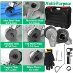 Upgraded Metal Sheet Cutter,Electric Drill Plate Cutter,Metal Nibbler Drill Attachment with Adapter,Electric Drill Shears Attachment Cutter Nibbler for Cutting Iron,Aluminum (Black)