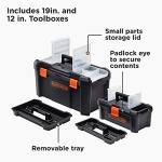 BLACK+DECKER 19-Inch & 12-Inch Tool Box Set