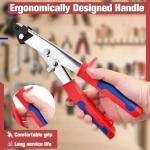 GOLD DEER 10Inch Sheet Metal Nibblers,Nibbler Shears,Hand Nibbler for Flat Sheet Metal,Ergonomic Handle,Locking Design for Household Industrial