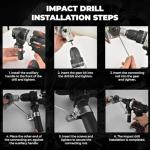 Titanium Drill Nibbler Sheet Metal Cutting Tool, Sheet Metal Cutter Drill Attachment, Electric Drill Shears Attachment Cutter Nibbler, for Cutting Iron, Steel, Copper, Aluminum