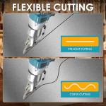ZUYIYI Cordless Metal Shear Cutter for Makita 18V Battery (Not Included), 400N.M 14GA Brushless Sheet Metal Cutter w/360° Swivel Head, Electric Nibbler Cutting Tool for Steel, Iron, Carpet, Cardboard