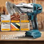ZUYIYI Cordless Metal Shear Cutter for Makita 18V Battery (Not Included), 400N.M 14GA Brushless Sheet Metal Cutter w/360° Swivel Head, Electric Nibbler Cutting Tool for Steel, Iron, Carpet, Cardboard