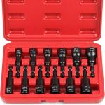 12-Piece Magnetic Nut Driver Set - Premium Impact Power Hex Nut Driver Drill Bit Master Kit, SAE & Metric, 1/4-Inch Quick-Change