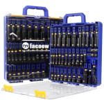 Facoow 55PCS Impact Nut Driver Set Magnetic, SAE&Metric Nut Drivers, Deep Impact Nut Drivers, Impact Socket Adapters, Wing Nut Driver, Power Bit,Quick Release Extension, Pivoting Nutsetter,Storage Box