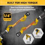 Magnetic Nut Driver Bit Set, 35-Piece Extra Long Nut Driver Set for Impact Drill, Metric & SAE, PH1 & PH2 Screwdriver Bits 1/4 Drive Shank Adapter Extension, Durable for Professional Projects