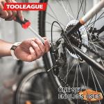 TOOLEAGUE 7Pcs SAE Nut Driver Set - 3/16, 1/4, 5/16, 11/32, 3/8, 7/16, 1/2 Inch, 3.5 Inch (1 Inch Hollow, 2.5 Inch Solid) Shaft Nut Driver with Pass Through Design