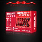 12-Piece Magnetic Nut Driver Set - Premium Impact Power Hex Nut Driver Drill Bit Master Kit, SAE & Metric, 1/4-Inch Quick-Change