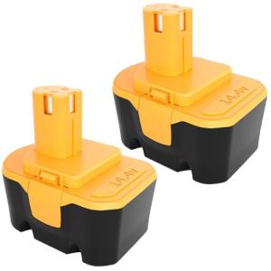 Reoben [Upgraded] 3600mAh Replacement Battery Compatible with Ryobi 14.4V Battery 1314702 130224010 130224011 130281002 1400144 1400655 HP1441 HP1441M HP1441MK2 HP1442M Cordless Power Tools (2 Pack)