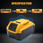 SANIU 1P Battery Case Replacement for De Max 20V Battery Plastic Battery Shell Housing Kit Compatible with De 20V Battery DCB204 DCB206 DCB200 DCB201 Cordless Power Tools（not Battery）