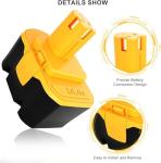 Reoben [Upgraded] 3600mAh Replacement Battery Compatible with Ryobi 14.4V Battery 1314702 130224010 130224011 130281002 1400144 1400655 HP1441 HP1441M HP1441MK2 HP1442M Cordless Power Tools (2 Pack)