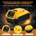 SANIU 1P Battery Case Replacement for De Max 20V Battery Plastic Battery Shell Housing Kit Compatible with De 20V Battery DCB204 DCB206 DCB200 DCB201 Cordless Power Tools（not Battery）