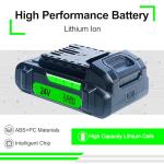 DTK 2600mAh Batteries Replacement for Flex 24V Battery Lithium-Ion FX0111-1