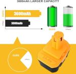 Reoben [Upgraded] 3600mAh Replacement Battery Compatible with Ryobi 14.4V Battery 1314702 130224010 130224011 130281002 1400144 1400655 HP1441 HP1441M HP1441MK2 HP1442M Cordless Power Tools (2 Pack)