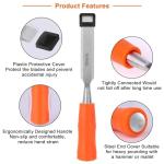 4 Piece Wood Chisel Sets Woodworking Tools Set, Wood Chisels for Woodworking with Steel Hammer End, Wood Tools Chisel Set Woodworking with Ergonomic Plastic Handle, 6mm, 12mm, 18mm, 24mm