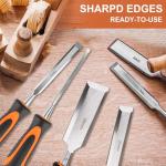 Yunziling 10Pcs Wood Chisel Sets, 6Pcs Premium Wood Chisels with Honing Guide, Sharpening Stone & Carpenter Pencils, Wood Carving Tools Kit for DIY & Professional Use (6-38mm)