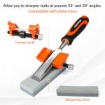 CENFORGE 10-Piece Wood Chisel Set for Woodworking - Professional Cr-V Steel Bevel Edge Chisels (1/4" to 1-1/2") with Honing Guide, Sharpening Stone & Case - Heavy Duty Carving Tools for Carpenters