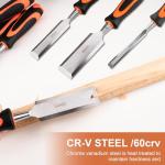 Yunziling 10Pcs Wood Chisel Sets, 6Pcs Premium Wood Chisels with Honing Guide, Sharpening Stone & Carpenter Pencils, Wood Carving Tools Kit for DIY & Professional Use (6-38mm)