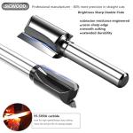 6Pcs Straight Router Bit Set 1/4 Shank, Double Flute Straight Bit Dado Straight Cut Router Bit, Cut Dia 3/4", 5/8", 1/2", 3/8", 5/16", 1/4", Straight Router Bit for Woodworking Groove by SICWOOD