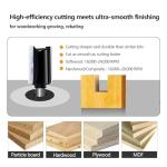 6Pcs Straight Router Bit Set 1/4 Shank, Double Flute Straight Bit Dado Straight Cut Router Bit, Cut Dia 3/4", 5/8", 1/2", 3/8", 5/16", 1/4", Straight Router Bit for Woodworking Groove by SICWOOD