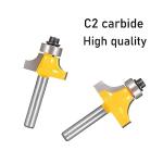 TOTOWOOD Roundover Router Bit Set，4pcs Router bit Set，1/4 inch Shank，Radius in 1/8", 1/4", 3/16", 5/16"，Bearing Guide for Rounding Edge bit (4pcs Roundover Router Bit)