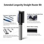 6Pcs Straight Router Bit Set 1/4 Shank, Double Flute Straight Bit Dado Straight Cut Router Bit, Cut Dia 3/4", 5/8", 1/2", 3/8", 5/16", 1/4", Straight Router Bit for Woodworking Groove by SICWOOD