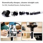 6Pcs Straight Router Bit Set 1/4 Shank, Double Flute Straight Bit Dado Straight Cut Router Bit, Cut Dia 3/4", 5/8", 1/2", 3/8", 5/16", 1/4", Straight Router Bit for Woodworking Groove by SICWOOD