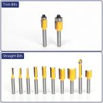 MNA Router Bit Set 25 Pieces 1/4 Inch, European Edition Router Bits Kit, Traditional Woodworking Tools, Aluminium Case