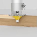 TOTOWOOD Roundover Router Bit Set，4pcs Router bit Set，1/4 inch Shank，Radius in 1/8", 1/4", 3/16", 5/16"，Bearing Guide for Rounding Edge bit (4pcs Roundover Router Bit)