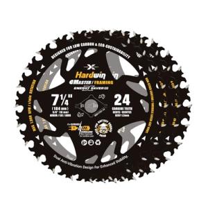 7 1/4 Inch Framing Circular Saw Blade-3Pack, 24T ATB Carbide Teeth, Lightweight for Cordless Saws. Super Thin Kerf for Cutting Wood, Plywood, MDF, OSB, Hardwood, Softwood & More.