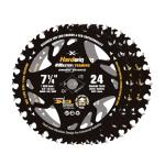 7 1/4 Inch Framing Circular Saw Blade-3Pack, 24T ATB Carbide Teeth, Lightweight for Cordless Saws. Super Thin Kerf for Cutting Wood, Plywood, MDF, OSB, Hardwood, Softwood & More.