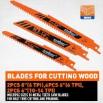 HORUSDY 10-Piece Reciprocating Saw Blades Set - Professional Sawzall Blades for Wood, Metal, Drywall & Plastic - High Carbon Steel Pruning Saw Blades - Compatible with DeWalt, Milwaukee & More