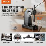 VEVOR 3 Ton Ratchet Arbor Press for Metalwork