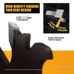 7 1/4 Inch Framing Circular Saw Blade-3Pack, 24T ATB Carbide Teeth, Lightweight for Cordless Saws. Super Thin Kerf for Cutting Wood, Plywood, MDF, OSB, Hardwood, Softwood & More.