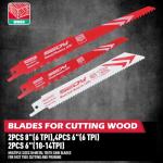 10-Piece Ultimate Reciprocating Saw Blade Set, Premium 6 & 8 Inch Wood & Metal Cutting Pruner Saw Blades with Storage Box