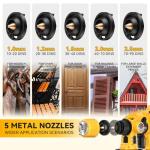 Paint Sprayer, Cosyjazz 1200W HVLP Spray Paint Gun with 5 Nozzles & 3 Spray Patterns, Adjustable Flow Control, 1400ml Container & Cleaning Tools, for House Painting, Fences, Cabinets, Walls etc.