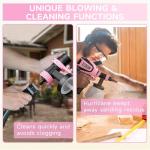 Paint Sprayer, 700W HVLP Paint Spray Gun with Cleaning & Blowing Joints, 4 Nozzles and 3 Patterns, Easy to Clean, for Furniture, Cabinets, Fence, Walls, Door, Garden Chairs etc. VF803 Pink