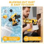 Paint Sprayer, Cosyjazz 1200W HVLP Spray Paint Gun with 5 Nozzles & 3 Spray Patterns, Adjustable Flow Control, 1400ml Container & Cleaning Tools, for House Painting, Fences, Cabinets, Walls etc.