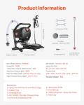 VEVOR 750W Stand Airless Paint Sprayer, 3000PSI High Efficiency Electric Airless Sprayer, Fine and Even Painting Effect, Handheld Paint Sprayers for Home Interior and Exterior Furniture and Fences
