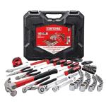 CRAFTSMAN 102-Piece Tool Kit for Home and Car, Durable Hand Tools Set with SAE and Metric Socket Set, Screwdrivers, Wrench, Hammer, Pliers, Knife, Hex Keys, Specialty Bits, Tape Measure (CMMT99449)