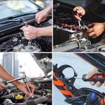 TLGREEN 95 Piece Tool Set, Tool Kit, Mechanics Tool Set, Portable Toolbox with Adjustable Wrench Pliers Socket Bits, with Plastic Toolbox, for House Apartment Garage (Red)